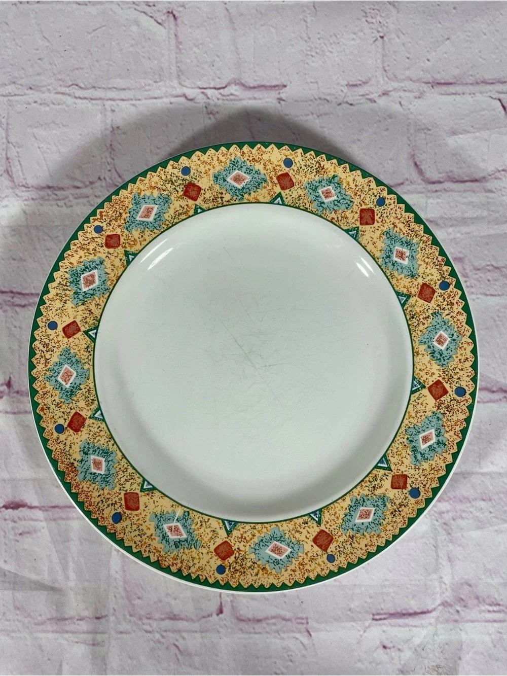 Vintage Sakura Moccasin Sue Zipkin Southwestern Stoneware Salad Plate Set of 2